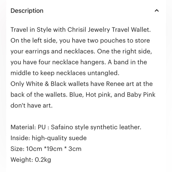 Chrisil OFF WHITE JEWELRY TRAVEL WALLET HANDMADE - Picture 16 of 16